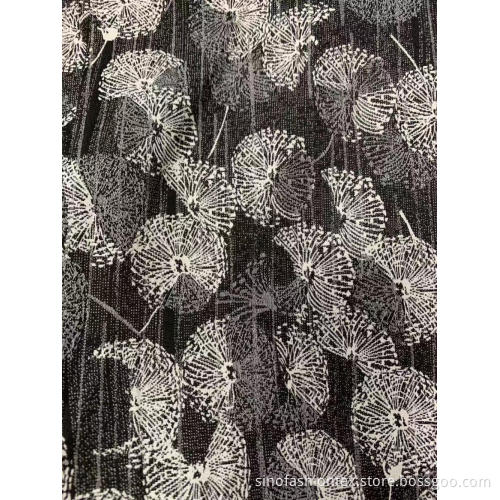Polyester Cotton Flower Design Jacquard